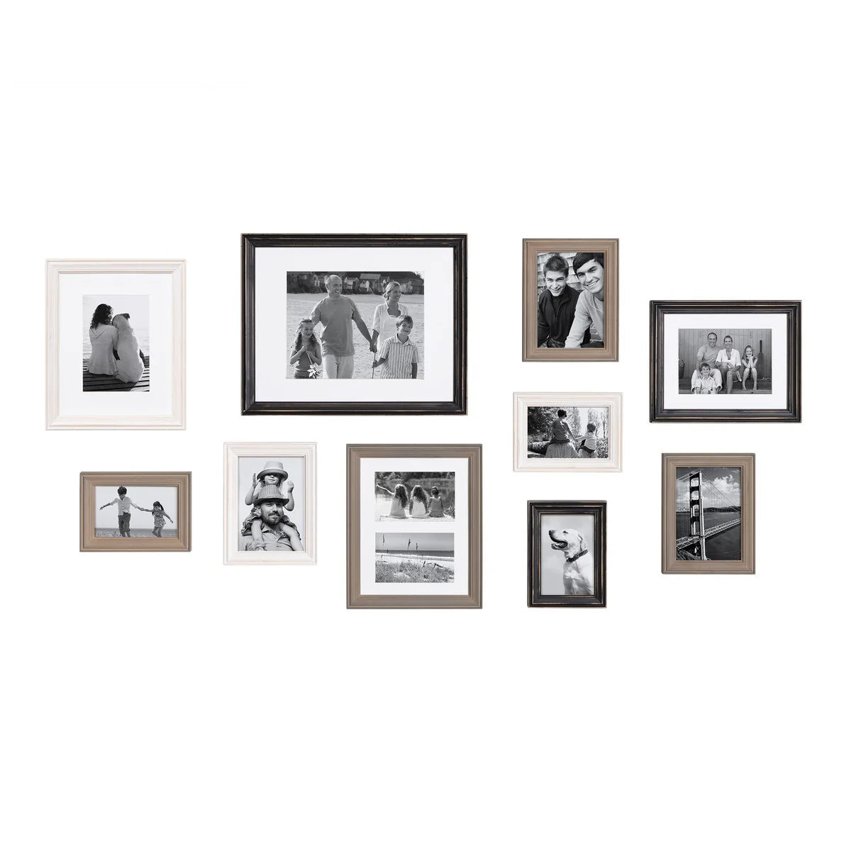 10-Piece Wood Gallery Wall Picture Frame Set - 11 x 14 in