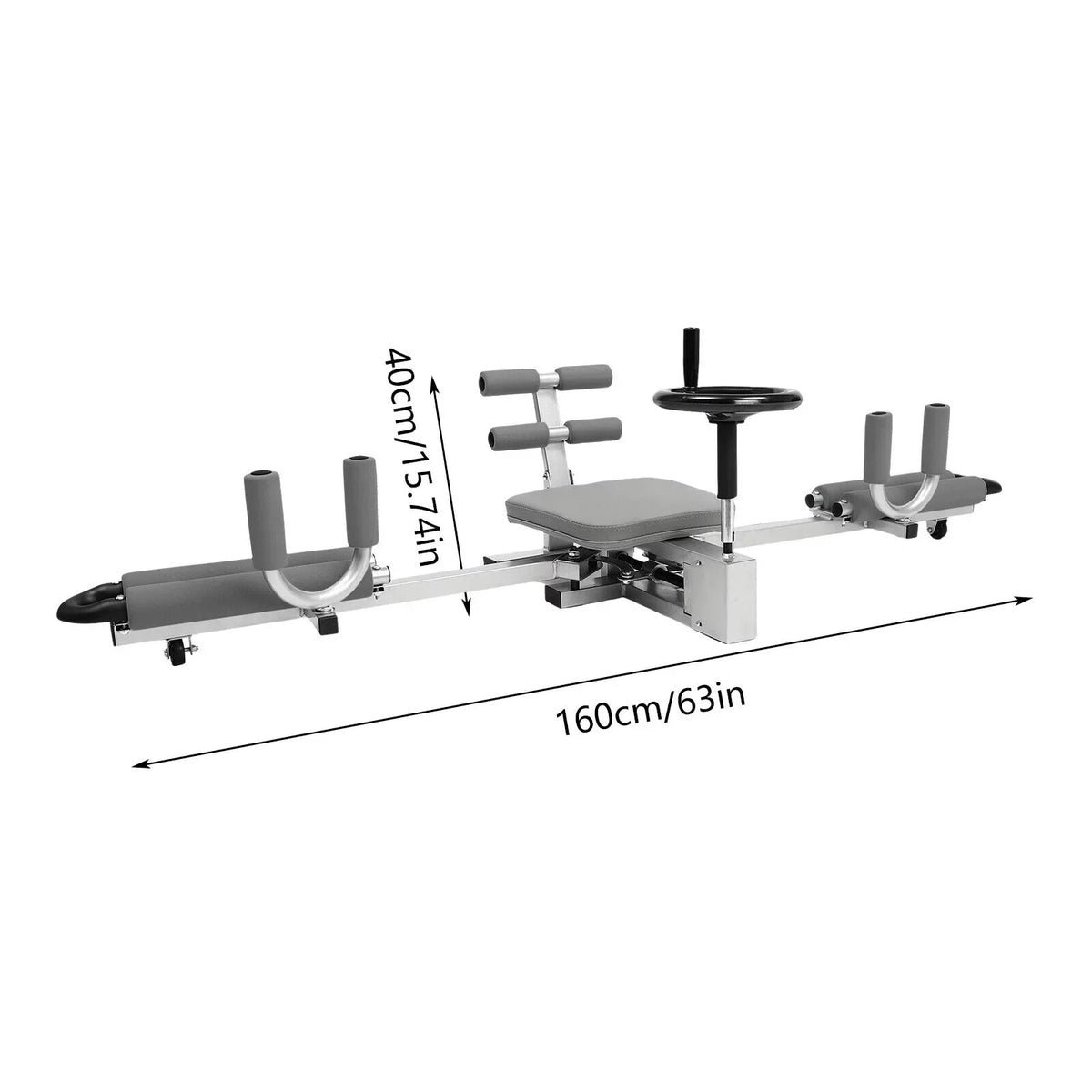 Leg Stretcher Training Machine, Steel, Gray, 330 lbs Capacity