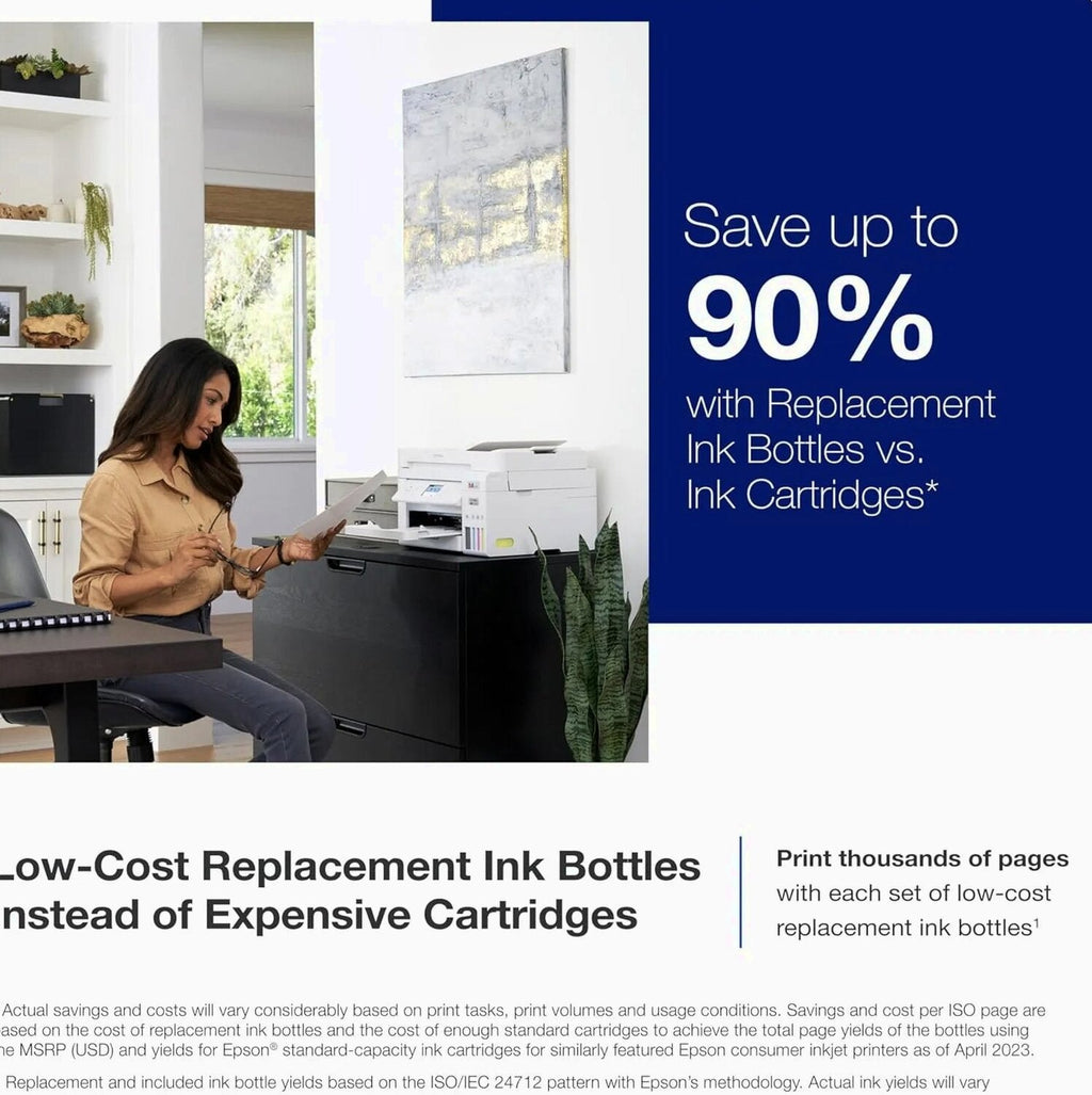Epson EcoTank ET-4800 Wireless All-in-One Inkjet Printer, White - ET-4800