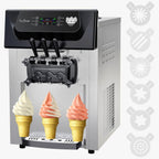 Commercial 3-Flavor Soft Serve Ice Cream Machine, 2200W, 5.3-7.4 Gal/Hr - ICE_CREAM_MAKER