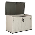 Lifetime Horizontal Storage Shed, 75 Cubic Feet, Black/Tan/Brown - 60170