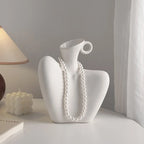Ceramic Decorative Vase With Matte Finish - Collarbone Vase