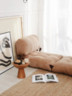 Atelier Del Sofa 1-Seat Sofa Bed, Camel, 80 cm x 70 cm x 60 cm - Fold Kadife
