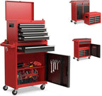 Goplus Rolling Tool Chest With 5 Drawers, Removable Top And Adjustable Shelves