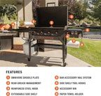 BLACKSTONE 36in Omnivore Gas Griddle, 768 Square Inches, Powder Coated Black - 2310