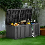 260 Gallon Gray Resin Outdoor Storage Deck Box