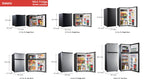 Galanz Two Door Mini Fridge, 3.1 Cu Ft, Black