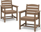 SERWALL 7-Piece HDPE Patio Dining Set, Aruba, 66.9in D x 32.2in W x 29.1in H
