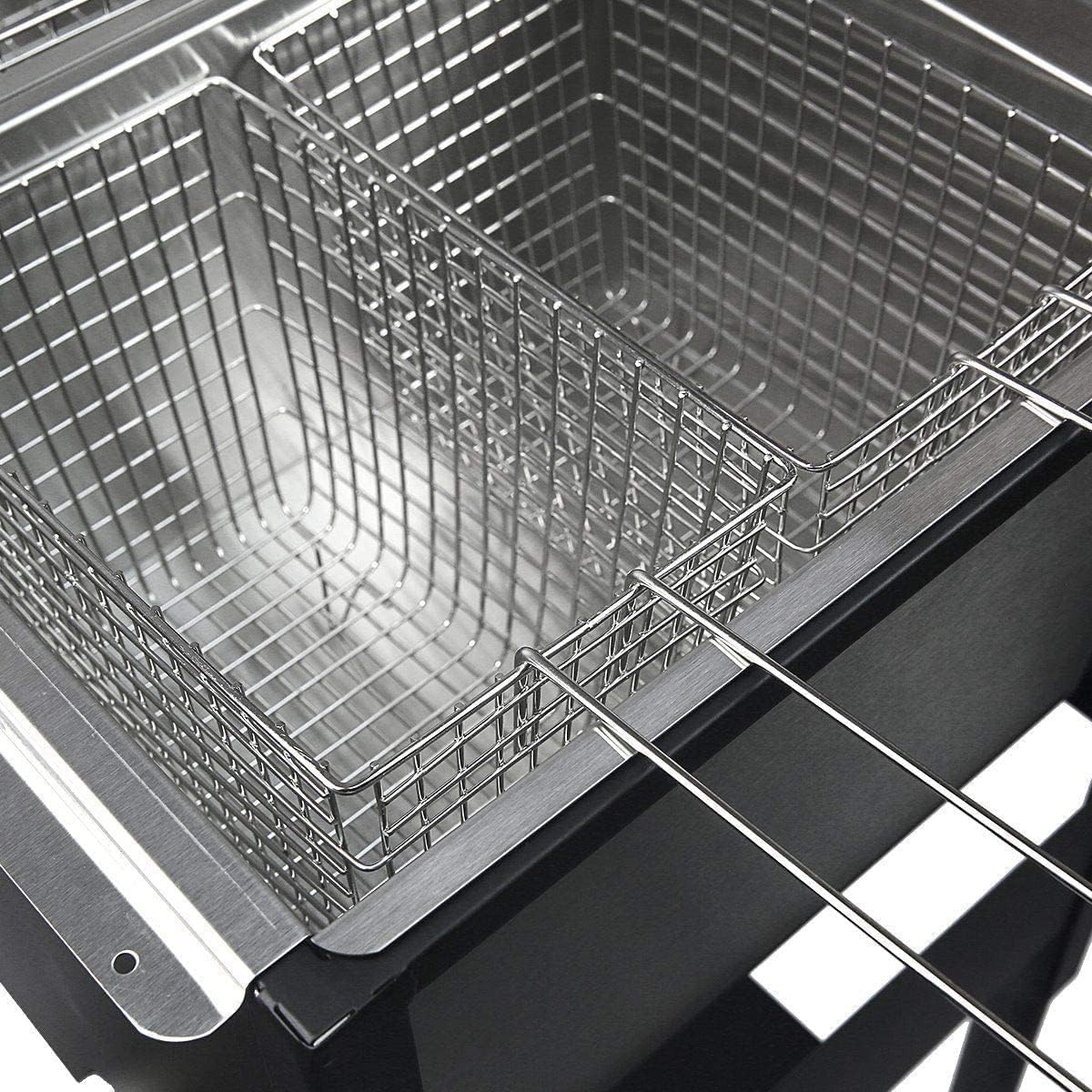3-Basket Stainless Steel Propane Deep Fryer - 6 L