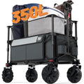 TIMBER RIDGE Foldable Collapsible Utility Wagon Cart, 350L, Grey