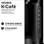 Keurig K-Cafe Essentials Single Serve K-Cup Pod Coffee Maker With Milk Frother, Black