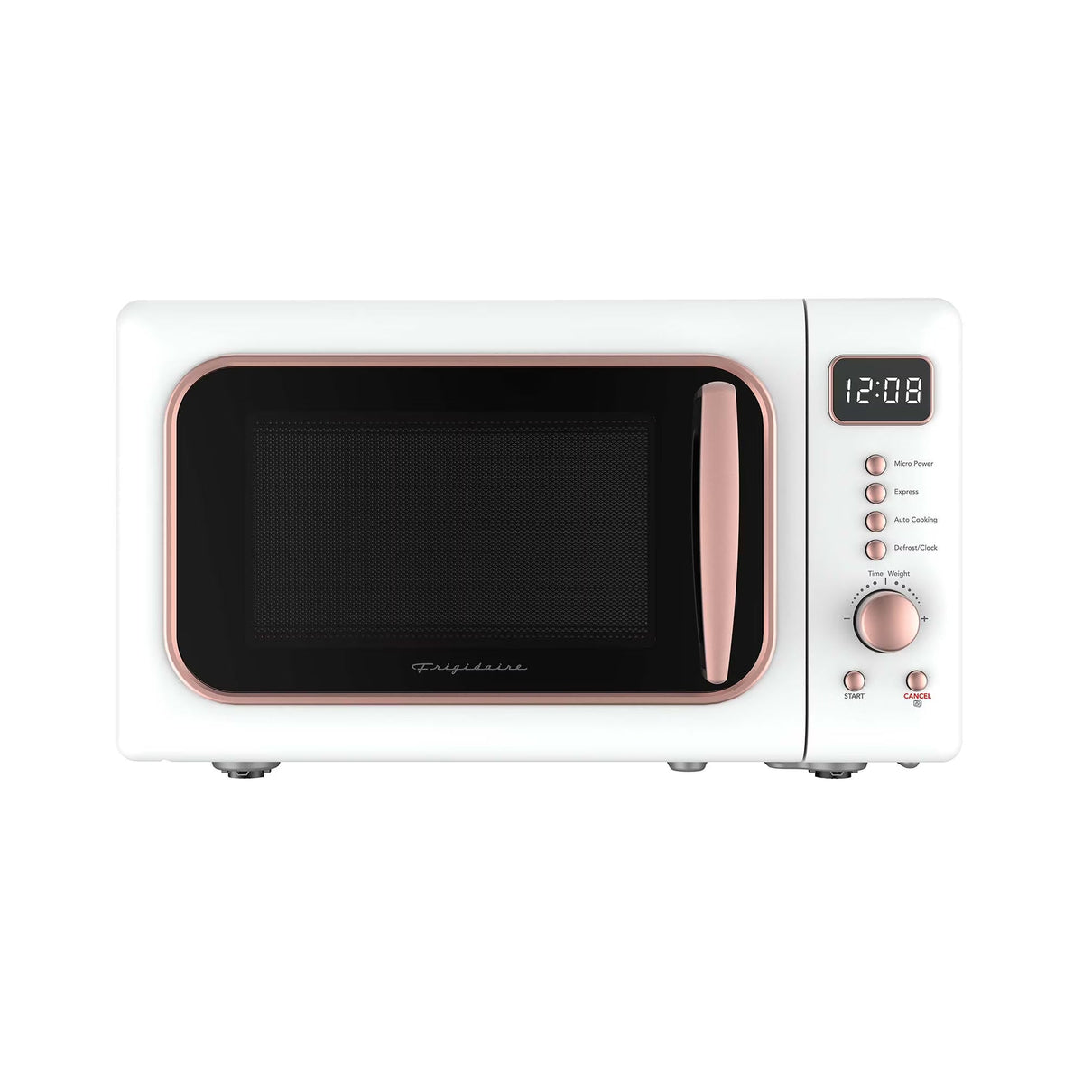 Frigidaire Retro Countertop Microwave Oven, 0.7 Cu. Ft., 700 Watts, Black And Gold