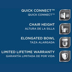 Glacier Bay 2-Piece 1.28 GPF High Efficiency Single Flush Elongated Toilet - White