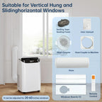 HUMHOLD 14000 BTU Portable Air Conditioner, White - HDPAC-10-A1
