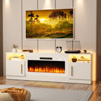 Bossin 70 Fireplace TV Stand With 36 Electric Fireplace For TVs Up To 80 - 16-Color LED Lights