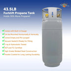 Flame King Steel Forklift Propane Tank Cylinder, 33.5 lb, Gray