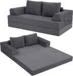 Foldable Convertible Floor Sofa Bed, Queen, 70.9in D x 59in W x 6in H