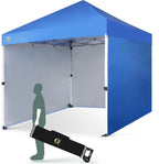 10x10 Instant Pop-Up Canopy Tent With Center Lock And 4 Sidewalls - Gray