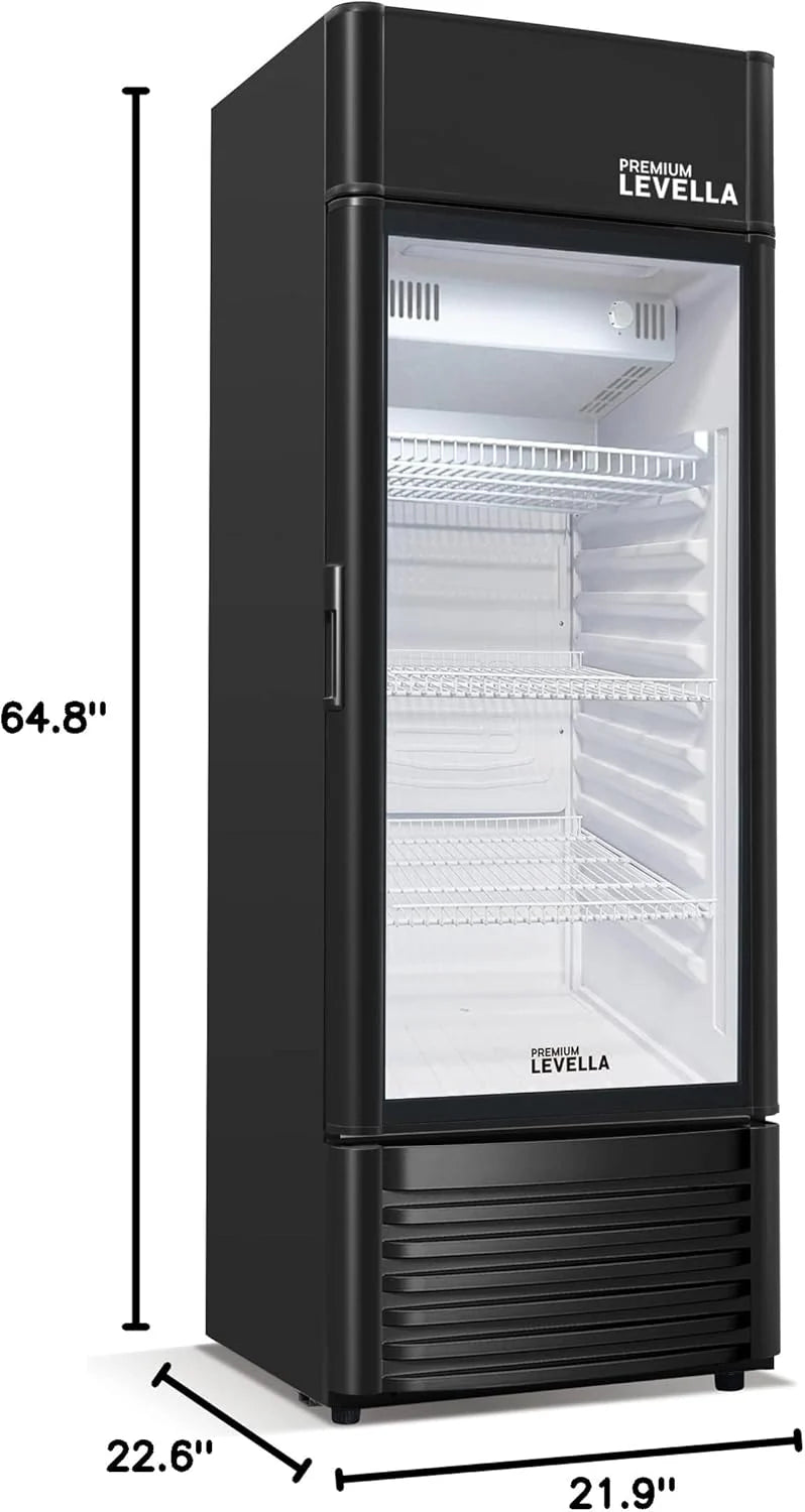12.5 cu ft Glass Door Display Refrigerator With Customizable Lightbox - PRF125DX