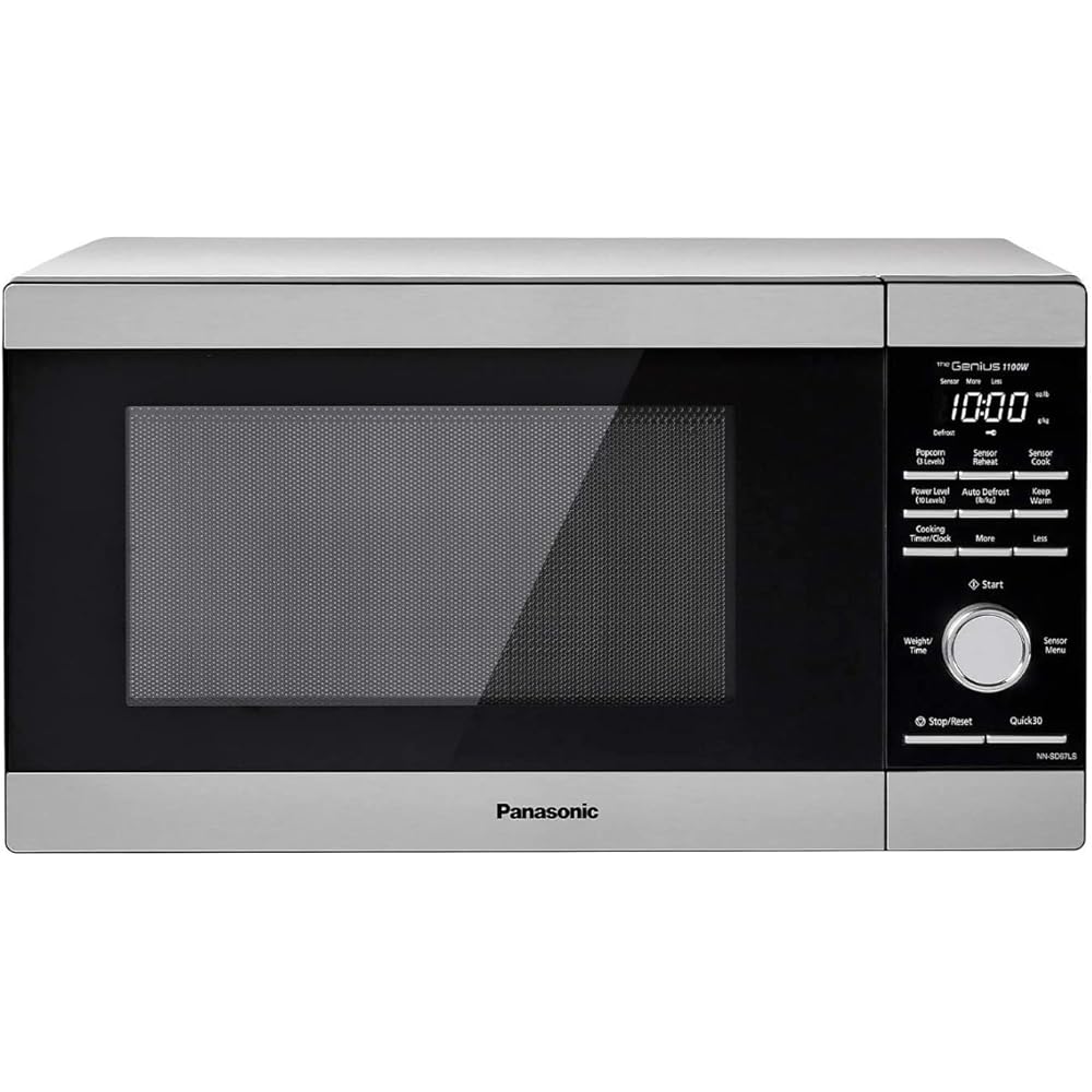 Panasonic Countertop Microwave Oven, 1.3 Cu. Ft., 1100W, Stainless Steel