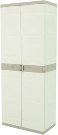 Plastiken Titanium Plastic Cabinet, Beige, 70x44x176 cm