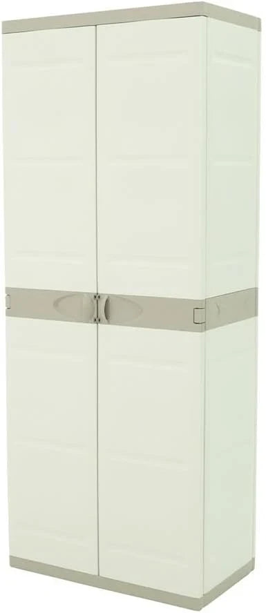 Plastiken Titanium Plastic Cabinet, Beige, 70x44x176 cm