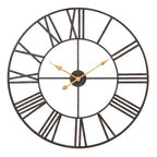 Round Metal Open-Frame Wall Clock
