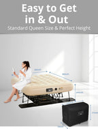 Queen Air Mattress With Frame And Built-In Pump