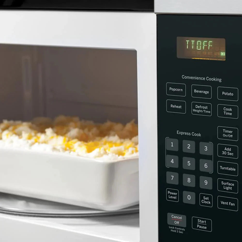 GE Over-the-Range Microwave Oven, Stainless Steel, 1.6 Cu. Ft., 16 1/8 H x 29 7/8 W x 15 9/16 D