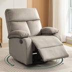 Swivel Rocker Recliner Chair For Compact Spaces - 32in D x 30.2in W x 38.9in H