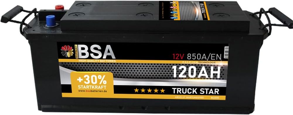 BSA Truck Starter Battery 120Ah 12V 850A
