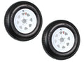 2-Pack Trailer Tires On Rims ST205/75D15 Load Range C 5-Lug White Spoke 15 inch