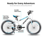 Kids' Single-Speed Mountain Bike, 20-Inch/24-Inch - White Wall Knobby Tires