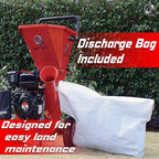 Gas Powered 3-in-1 Wood Chipper Shredder Mulcher, 7HP, 3in Branch Capacity, 30 x 24.1 x 41.6 in