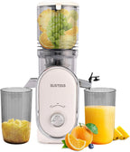 Cold Press Juicer, 5.3-Inch Feed Opening, 300 Watts, White