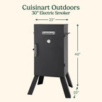 30 inch Electric Smoker With 3 Adjustable Racks, 548 Sq. In. Cooking Area - COS-330
