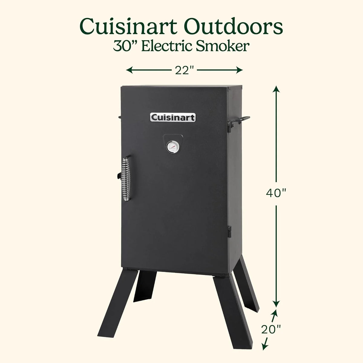 30 inch Electric Smoker With 3 Adjustable Racks, 548 Sq. In. Cooking Area - COS-330