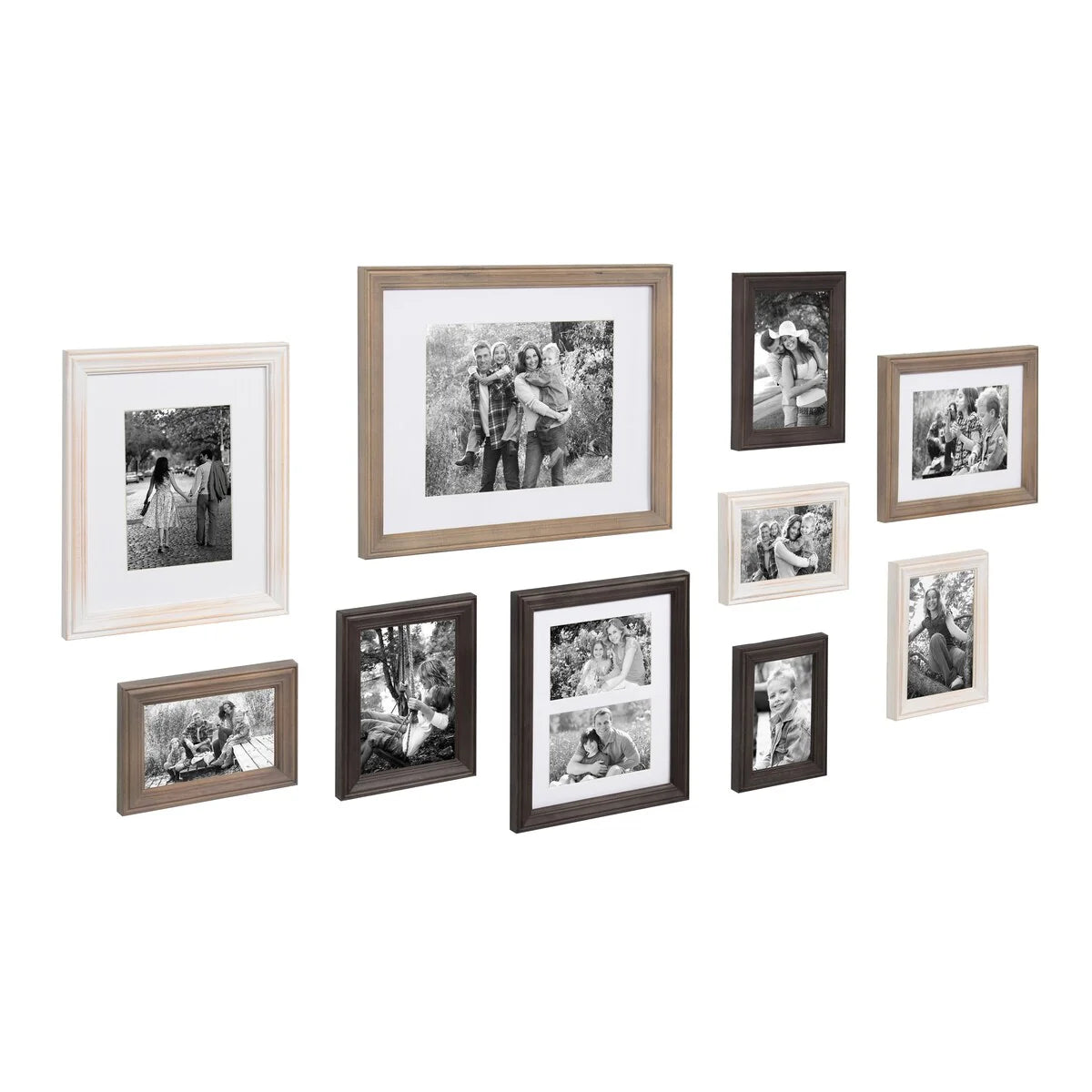10-Piece Wood Gallery Wall Picture Frame Set - 11 x 14 in