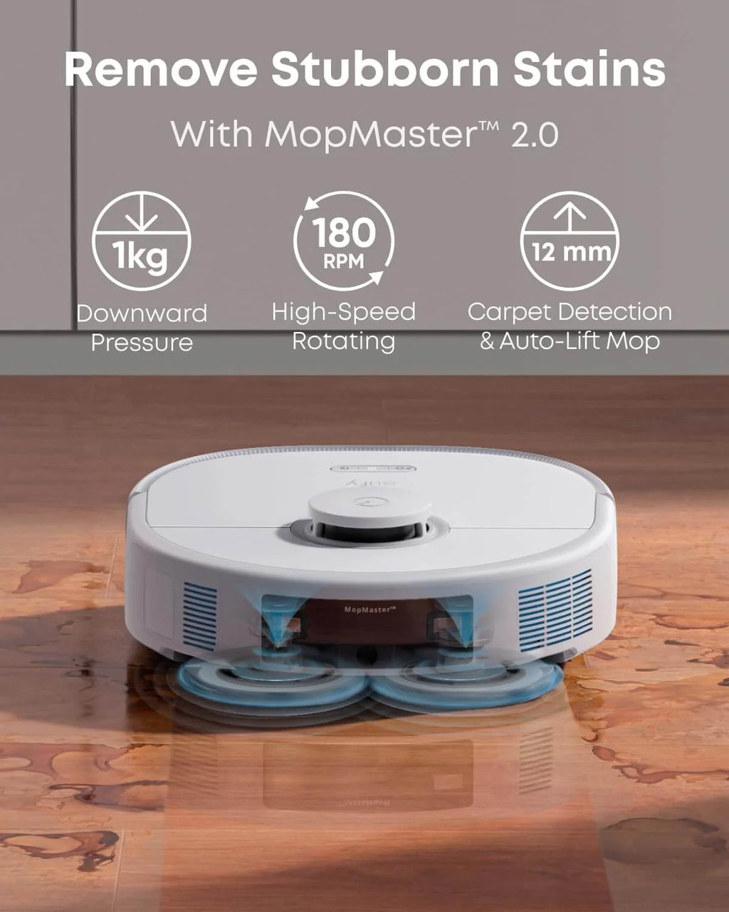 eufy X10 Pro Omni Robot Vacuum and Mop Combo, 8,000 Pa, 12 mm Auto-Lift, White - X10 Pro Omni