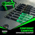Rhino USA Car Tie-Down Straps With J Hooks, 4-Pack, 2 Inch x 8 Feet, Black - HDKIT-P 2IN-HDKIT