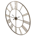 Round Metal Open-Frame Wall Clock