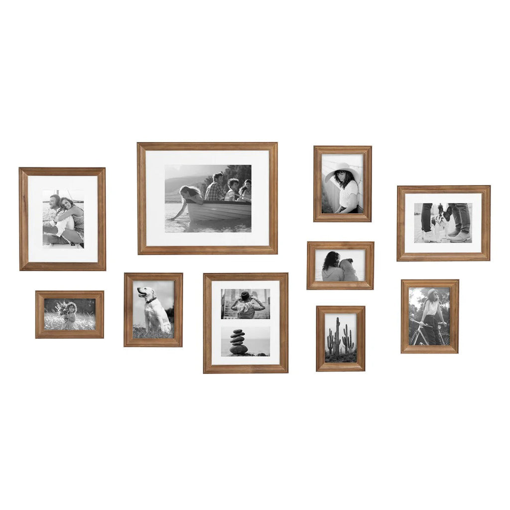 10-Piece Wood Gallery Wall Picture Frame Set - 11 x 14 in