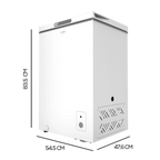 Bolero Chest Freezer 99 L White, Energy Class E - CoolMarket Chest 99