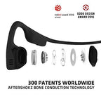 AFTERSHOKZ Titanium Bone Conduction Wireless Bluetooth Headphones, Black - Titanium
