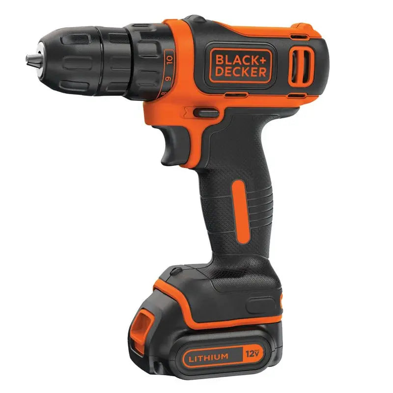 BLACK+DECKER 12V MAX Lithium-Ion Cordless 3/8 in Drill With 1.5Ah Battery And Charger - BDCDD12C