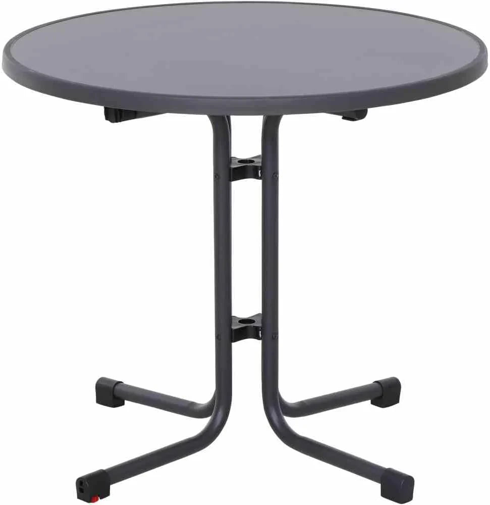 Paco Folding Table Diameter 80 cm Steel/Melamine Matt Anthracite