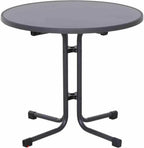 Paco Folding Table Diameter 80 cm Steel/Melamine Matt Anthracite