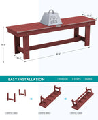 SERWALL 7-Piece HDPE Patio Dining Set, Aruba, 66.9in D x 32.2in W x 29.1in H