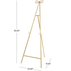 Adjustable 3-Tier Metal Display Stand Gold Floor Easel