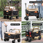 EchoSmile Foldable Utility Wagon, 350 lb Capacity - Large Wheels